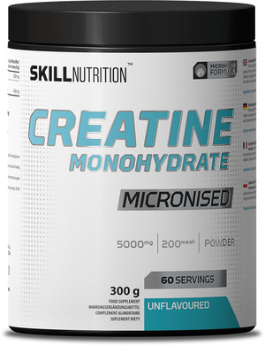 Skill Nutrition Micronised Creatine Monohydrate Unflavoured 300g / 500g