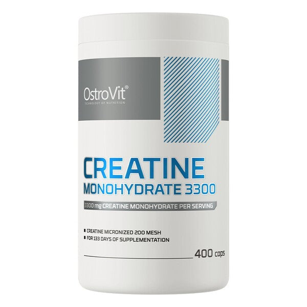OstroVit Creatine Monohydrate 3300 – 3300mg per Serving 400 Caps 133 Servings