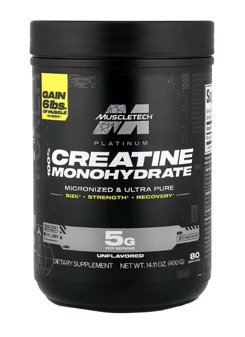 MuscleTech Platinum 100% Creatine Monohydrate Powder 200g 400g