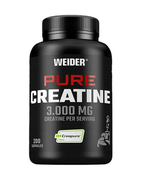 Weider Sugar-Free & Gluten-Free Pure Creapure® Creatine Capsules 200 Caps / 66 Servings