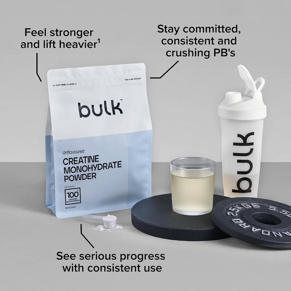 Bulk Creatine Monohydrate Powder Performance Fuel Unflavoured vegan 200g, 500g