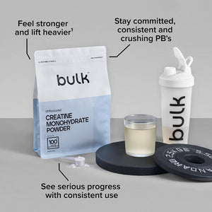 Bulk Creatine Monohydrate Powder Performance Fuel Unflavoured vegan 200g, 500g