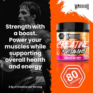 Warrior Creatine + Multivitamin Powder  Vitamins & Minerals 360g / 80 Servings