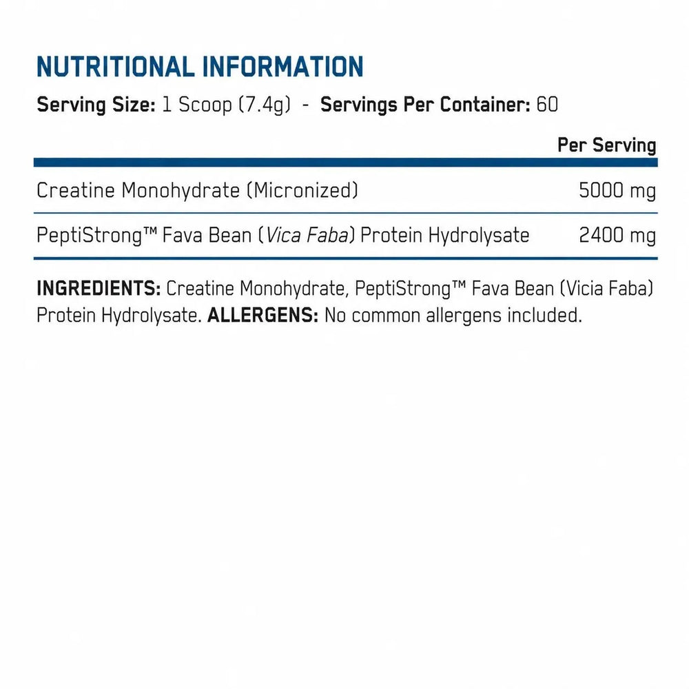 Applied Nutrition Creatine Monohydrate + Peptide for Strength 444g 60 Servings