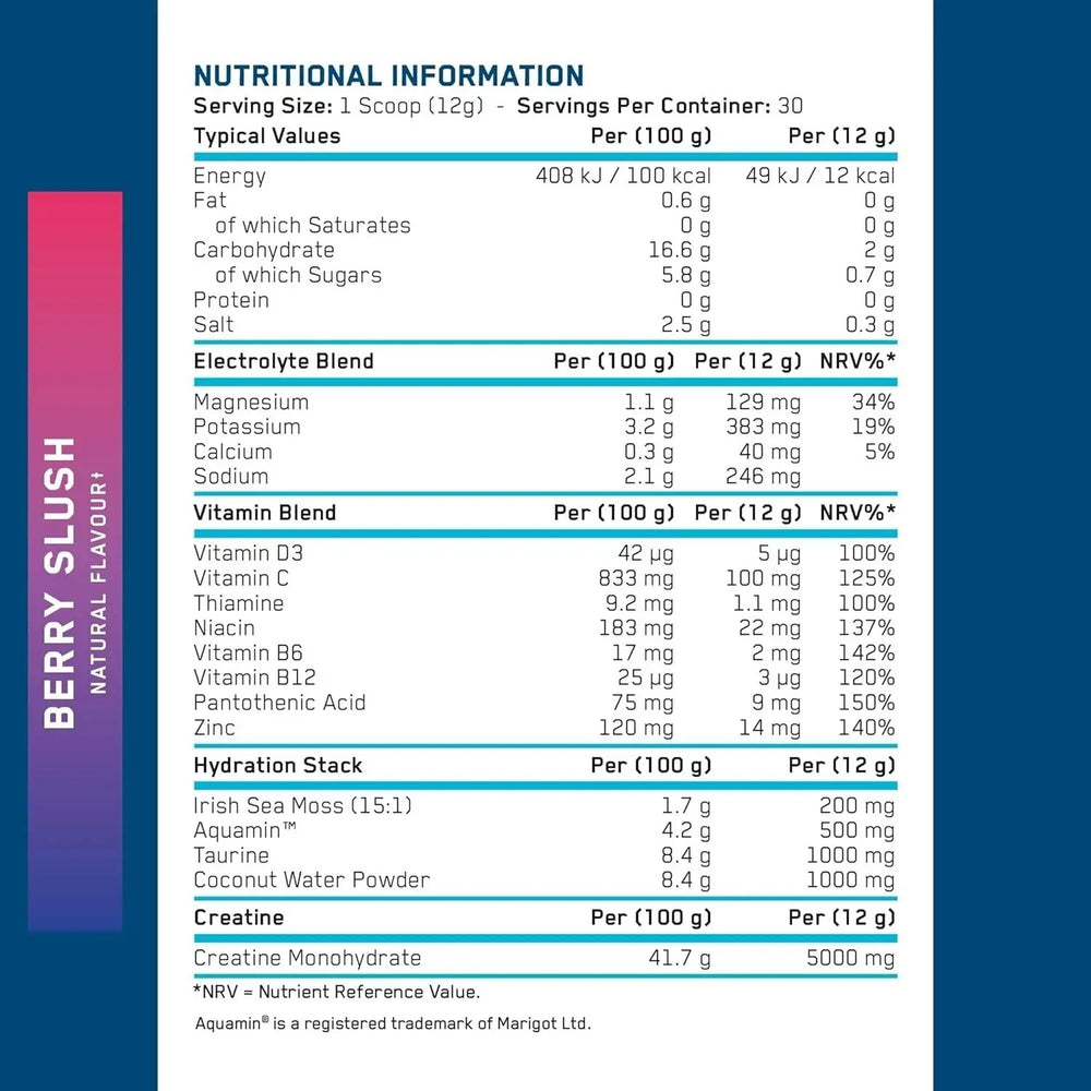 Applied Nutrition Creatine and Hydration Powder 330g 30 Servings
