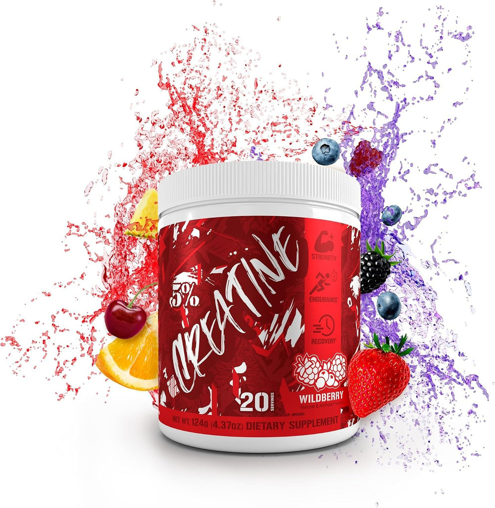 5% Nutrition Code Red Flavoured 3-Form Creatine Powder 124g 20 serving
