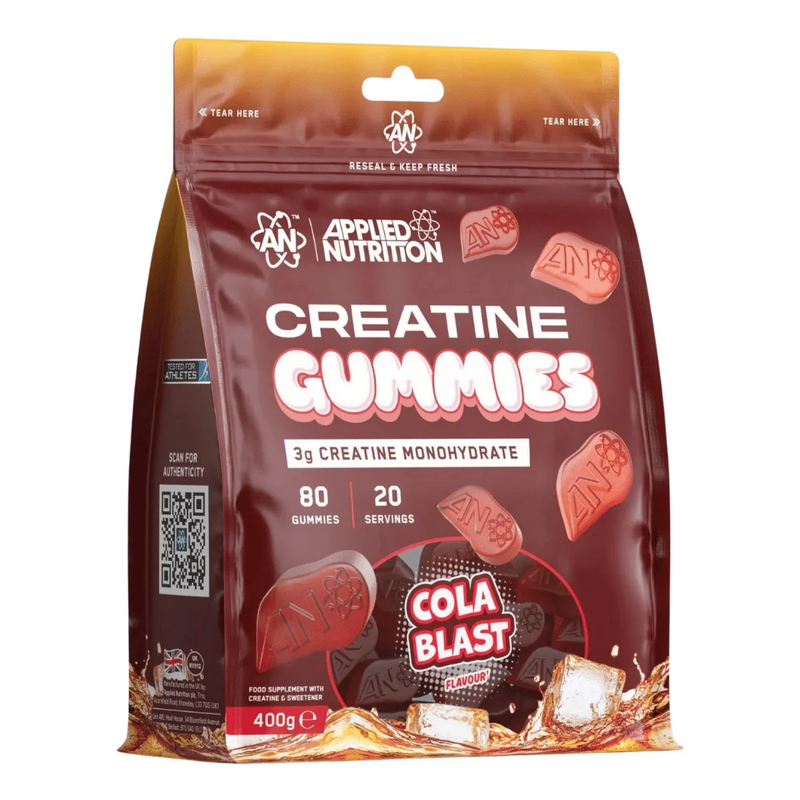 Applied Nutrition Creatine Gummies Flavoured Halal Vegan 400g, 80 Gummies 20 Servings