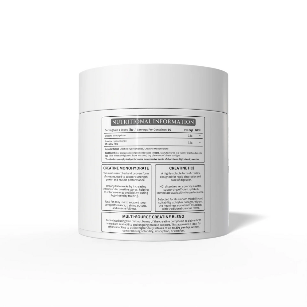 Apex Formulas Dual Creatine Monohydrate & HCl Powder 300g 60 Servings