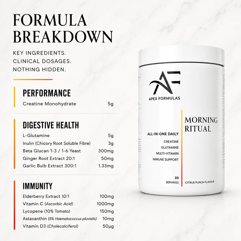 Apex Formulas Morning Ritual All-in-One Daily Health Powder 660g 30 Servings