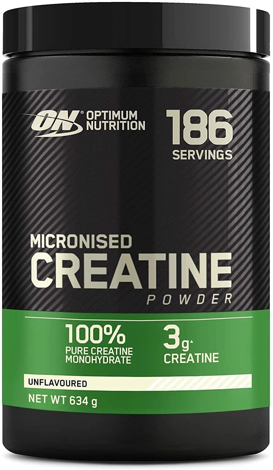 Optimum Nutrition Micronised Pure Creatine Monohydrate Powder 187g, 317g & 634g Tubs