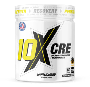 10X Athletic CRE Vegan Micronised Creatine Monohydrate Powder 300g / 60 Servings