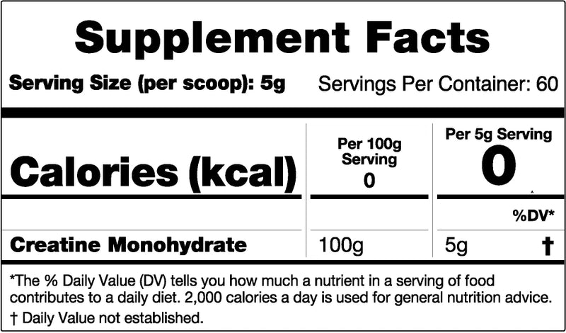 10X Athletic CRE Vegan Micronised Creatine Monohydrate Powder 300g / 60 Servings