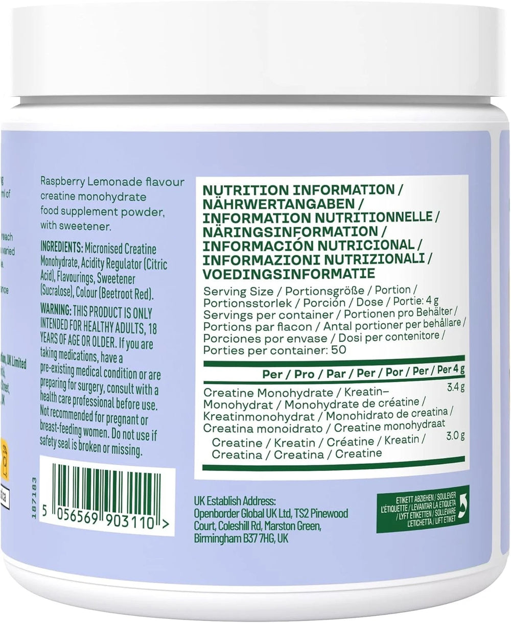Bloom Nutrition Vegan Micronised Creatine Monohydrate Powder 204 g