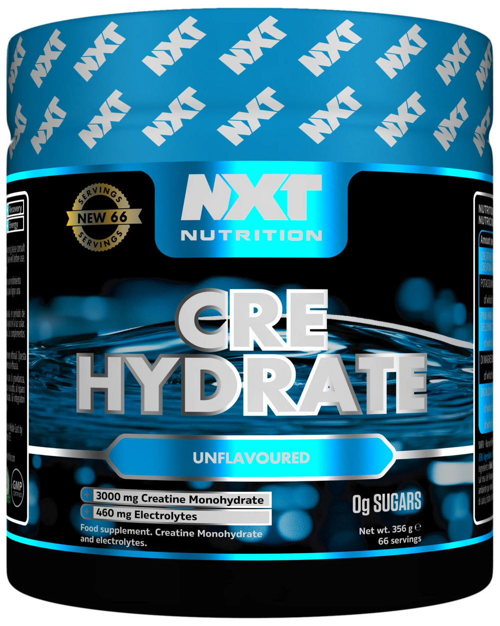 NXT Nutrition CRE Hydrate Powder Creatine Monohydrate & Electrolytes 180g, 360g